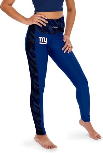 بنطال ضيق مرتفع للسيدات من Zubaz NFL مع جيوب ولمسة أفعى سوداء اللون in Saudi Arabia