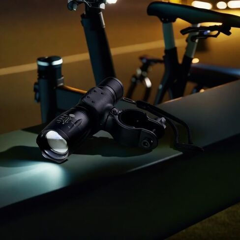 Bike Front Light with 360° Rotatable Light Clip, Suitable for Night Outdoor Cycling and Camping, 5 Modes 3000 High Lumens Waterproof Handheld Flashlight, Requires AAA Batteries (Not Included) in Saudi Arabia