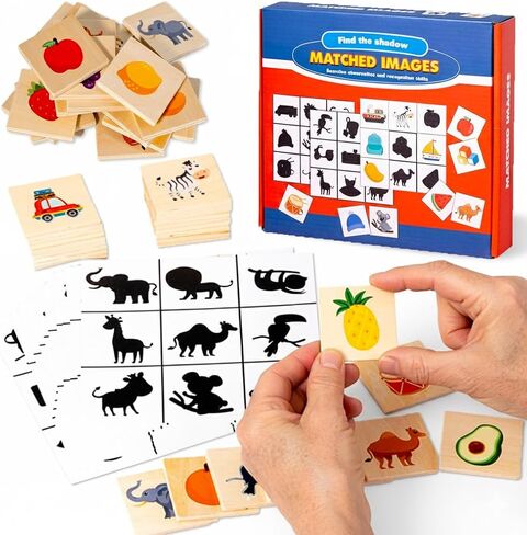 Shadow Matching Bingo Game, Dementia Activities for Seniors, Memory Games for Adults with Alzheimers, Memory Loss Products, Matching Card Memory Games for Elderly, Reusable Chips & 10 Board Set in Saudi Arabia