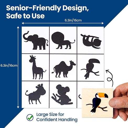 Shadow Matching Bingo Game, Dementia Activities for Seniors, Memory Games for Adults with Alzheimers, Memory Loss Products, Matching Card Memory Games for Elderly, Reusable Chips & 10 Board Set in Saudi Arabia