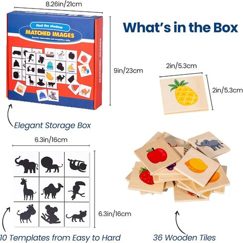 Shadow Matching Bingo Game, Dementia Activities for Seniors, Memory Games for Adults with Alzheimers, Memory Loss Products, Matching Card Memory Games for Elderly, Reusable Chips & 10 Board Set in Saudi Arabia
