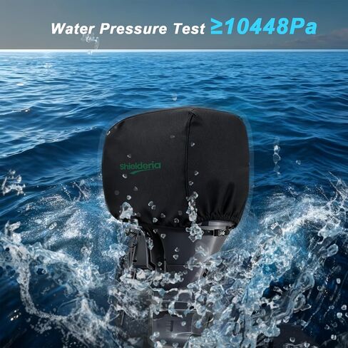 Outboard Motor Cover, 600D Boat Motor Cover Waterproof ， Heavy Duty Boat Motor Cover Fit for Motor 50-115HP (26" x 22" x 24") No Tears & No Fading,Black in Saudi Arabia