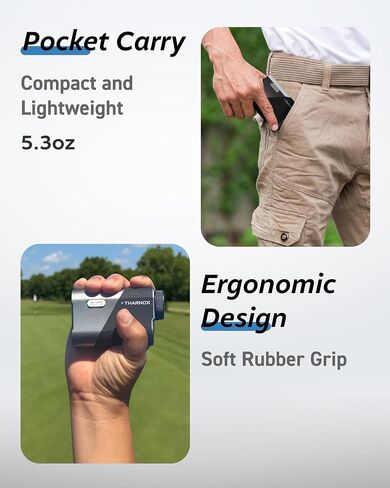 Golf Range Finder with Slope & Triangulation, 1300Yard Rangefinder, 5.3oz Compact, Lightweight, 0.2s Flag Lock Vibration, Magnetic Mount, USB-C Rechargeable, 6X Magnification, Waterproof IPX54 in Saudi Arabia