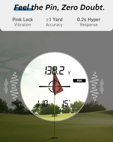 Golf Range Finder with Slope & Triangulation, 1300Yard Rangefinder, 5.3oz Compact, Lightweight, 0.2s Flag Lock Vibration, Magnetic Mount, USB-C Rechargeable, 6X Magnification, Waterproof IPX54 in Saudi Arabia