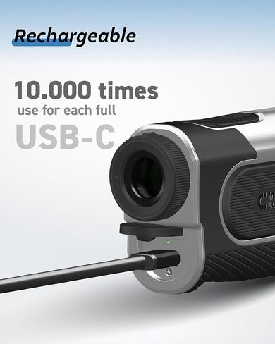Golf Range Finder with Slope & Triangulation, 1300Yard Rangefinder, 5.3oz Compact, Lightweight, 0.2s Flag Lock Vibration, Magnetic Mount, USB-C Rechargeable, 6X Magnification, Waterproof IPX54 in Saudi Arabia