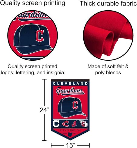 WinCraft Cleveland Baseball Heritage History Banner Pennant in Saudi Arabia
