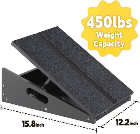 Wood Slant Board Calf Stretcher - Professional Calf Stretcher Slant Board for Physical Therapy, Incline Stretching, and Rehabilitation Exercises - Durable and Adjustable Balance Tool in Saudi Arabia