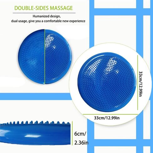 Wobble Cushion Balance Disc, Wiggle Seat for Sensory Kids, Non-slip Balance Disc with Inflation Pump for Adults Core Strength, Posture Improvement in Saudi Arabia