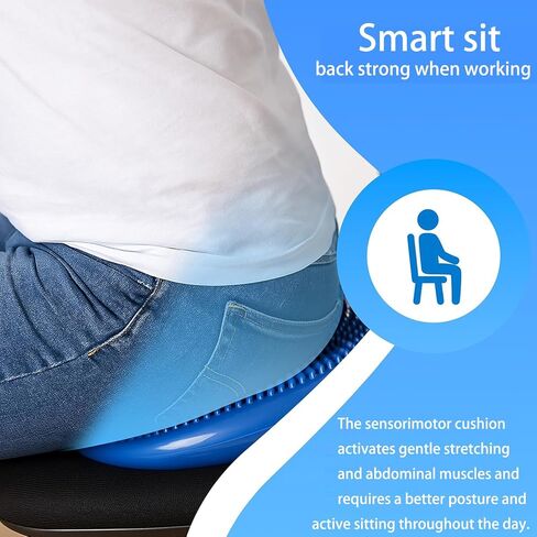 Wobble Cushion Balance Disc, Wiggle Seat for Sensory Kids, Non-slip Balance Disc with Inflation Pump for Adults Core Strength, Posture Improvement in Saudi Arabia