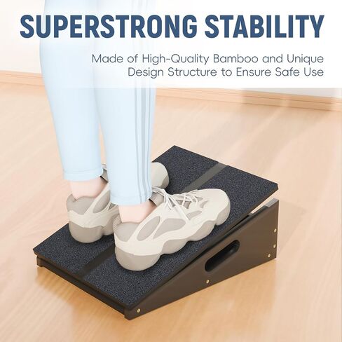 Wood Slant Board Calf Stretcher - Professional Calf Stretcher Slant Board for Physical Therapy, Incline Stretching, and Rehabilitation Exercises - Durable and Adjustable Balance Tool in Saudi Arabia