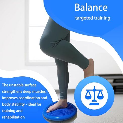 Wobble Cushion Balance Disc, Wiggle Seat for Sensory Kids, Non-slip Balance Disc with Inflation Pump for Adults Core Strength, Posture Improvement in Saudi Arabia