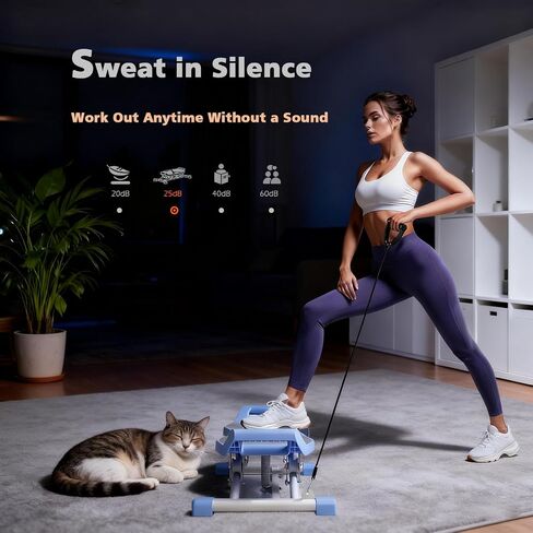 Balance Board, Ski Simulator with Resistance Bands, Portable Slide Stepper Exercise Machine with LCD Monitor, 300 lbs Capacity Full Body Cardio & Strength Training Equipment for Home Gym in Saudi Arabia
