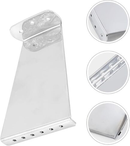 6-String Guitar Tailpiece Metal Bridge Replacement for Jazz Guitar Silver Color Easy Installation in Saudi Arabia
