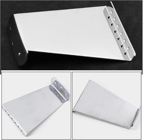6-String Guitar Tailpiece Metal Bridge Replacement for Jazz Guitar Silver Color Easy Installation in Saudi Arabia