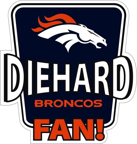Siskiyou Sports NFL Denver Broncos Die-Hard Fan Auto Decal, Team Colors, One Size in Saudi Arabia