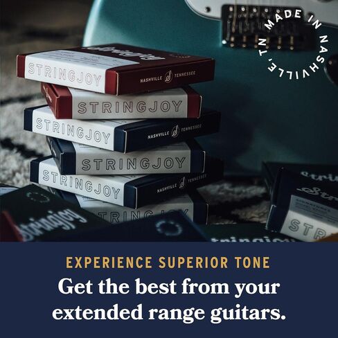 Stringjoy HVY117، 7 سلاسل جيتار كهربائي مميزة، 11-70 مقياس سفلي ثقيل متوسط، 7 سلاسل نيكل، ملحقات الجيتار الكهربائي، أوتار جيتار بديلة للجيتار الكهربائي in Kuwait