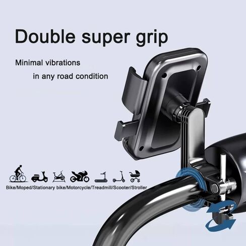 Phone Mount for Electric Scooter/Bike/Motor, Adjustable Handlebar Phone Holder, Fits Any 4.5-7.2 Inches Cellphone in Saudi Arabia