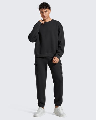 G4Free Flurrylux Men's Fleece Lined Sweatshirts Crewneck Pullover Long Sleeve Cotton Warm Fall Casual Relxed Fit Tops in Saudi Arabia