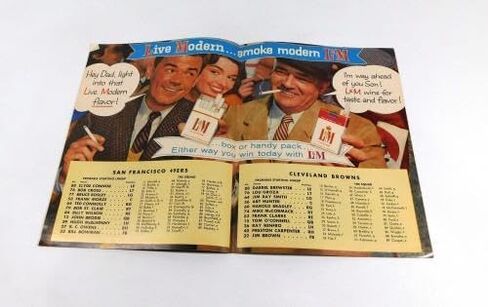 1957 كليفلاند براونز في برنامج سان فرانسيسكو 49ers لكرة القدم NFL 9-1-57 - برامج NFL in Saudi Arabia