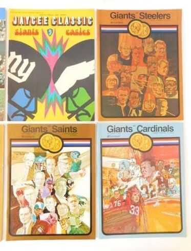 الكثير من (5) برامج كرة القدم NFL لنيويورك جاينتس لعام 1969 مع الكتاب السنوي - برامج NFL in Saudi Arabia