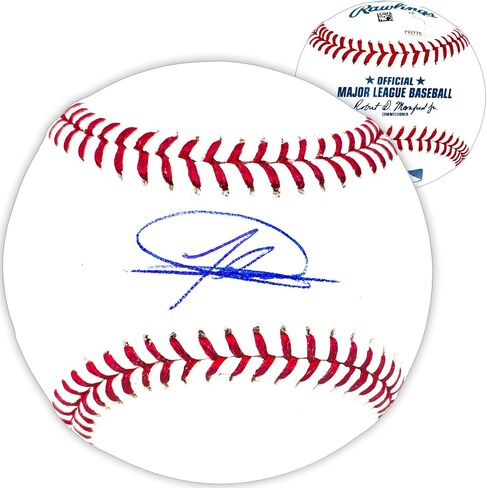 Jasson Dominguez Autographed Official M.L.B Baseball New York Fanatics and M.L.B Holo Stock #223744 in Saudi Arabia