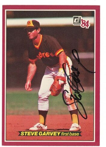 1984 Donruss Action All Stars Baseball Card #6 Steve Garvey Autographed Hologram - Baseball Slabbed Autographed Cards in Saudi Arabia