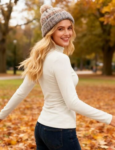 Long Sleeve Turtleneck Women - Mock Neck Basic Shirts Thermal Undershirt Lightweight Base Layer T-Shirt in Saudi Arabia