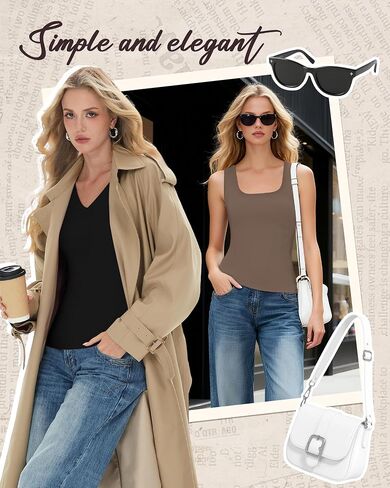 3 Pack Women's Thermal Tank Tops Sleeveless Ribbed Undershirts Fleece Lined Reversible V Neck Camisole Base Layer in Saudi Arabia