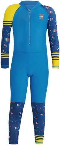 IBTOM CASTLE Boys Girls Full Body Swimsuit Long Sleeve Rash Guard Swimwear One Piece Bathing Suit in Saudi Arabia