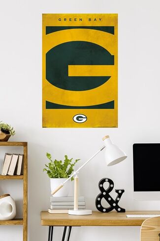 ملصق حائط من Trends International NFL Green Bay Packers - شعار 25، مقاس 34 طولًا × 22.4 عرضًا، إصدار غير مؤطر in Saudi Arabia