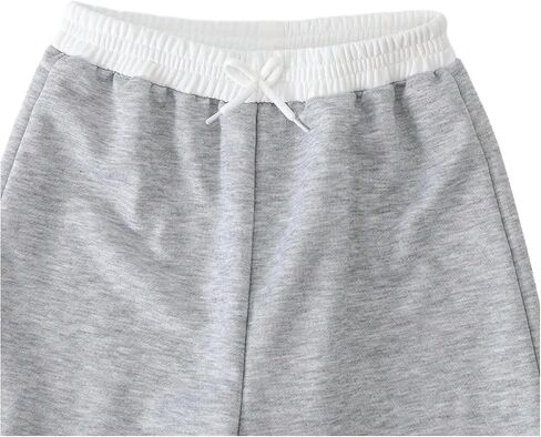 SOLY HUX Girl's 2 Piece Baggy Sweatpants Elastic Waist Wide Leg Pants Casual Athletic Trousers in Saudi Arabia