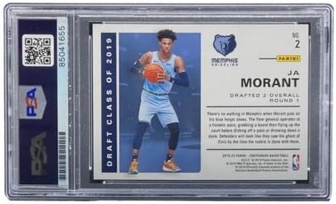 وقع Ja Morant على بطاقة المبتدئين Panini Contenders رقم 2 لعام 2019-20 PSA/DNA Gem MT 10 - بطاقات المبتدئين الموقعة على كرة السلة in Saudi Arabia