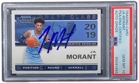 وقع Ja Morant على بطاقة المبتدئين Panini Contenders رقم 2 لعام 2019-20 PSA/DNA Gem MT 10 - بطاقات المبتدئين الموقعة على كرة السلة in Saudi Arabia