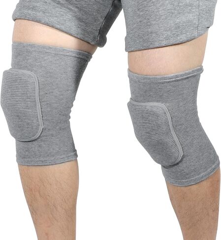 1 Pair Knee Brace Protection Sponge Knee Pads, Soft Breathable Knee Support Knee Brace for Sport Gym Skating Gray,Size L in Saudi Arabia