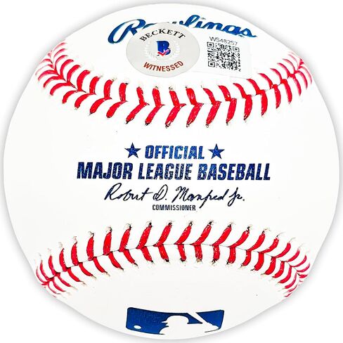 Michael Busch Autographed Baseball Dodgers "M.L.B Debut 4/25/23" Beckett BAS Witness in Saudi Arabia