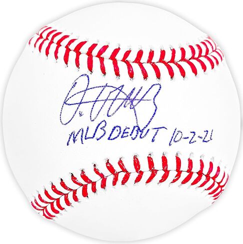 Oneil Cruz Autographed Official Baseball Pirates "M.L.B Debut 10-2-21" Beckett BAS QR in Saudi Arabia