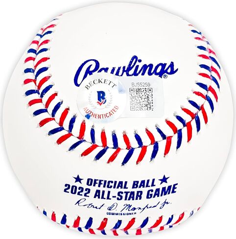 Julio Rodriguez Autographed Official 2022 All Star Game Game Baseball Mariners "44" Beckett BAS QR in Saudi Arabia