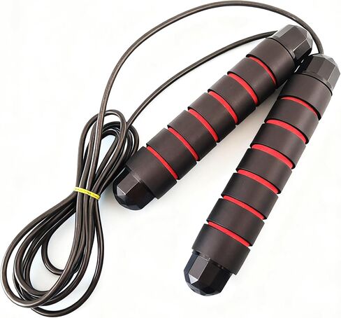 Adjustable Jump Rope for Women Men Kids - Tangle-Free Rapid Speed with Ball Bearings - Exercise & Slim Body Jumprope for Home School Gym in Saudi Arabia