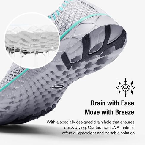 ALEADER Women's Lightweight Aqua Water Shoes Slip-on Quick Drying Swim Shoes in Saudi Arabia