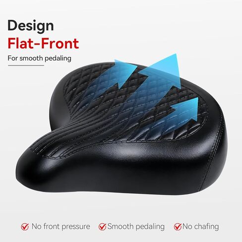 مقعد دراجة واسع للرجال والنساء - سرج مريح عتيق مطور لدراجات كروزر ودراجات المدينة، وسادة مقعد دراجة مريحة مقاومة للماء in Kuwait