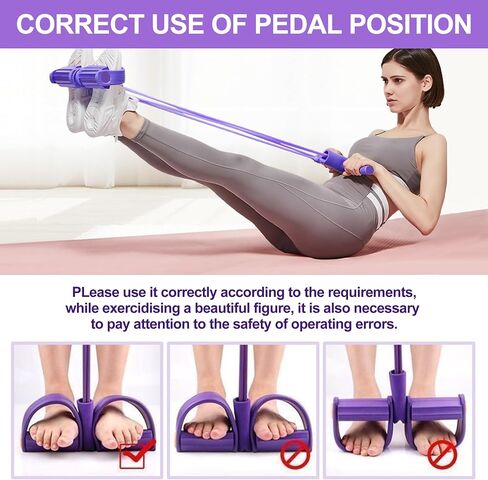 21 Fitness Resistance Bands-4 Tube Pedal Ankle Puller, New Elastic Yoga Pedal Puller Stretch Band for Exercise, AB Training Auxiliary Device Sit Up Exercise Equipment for Women Men in Saudi Arabia