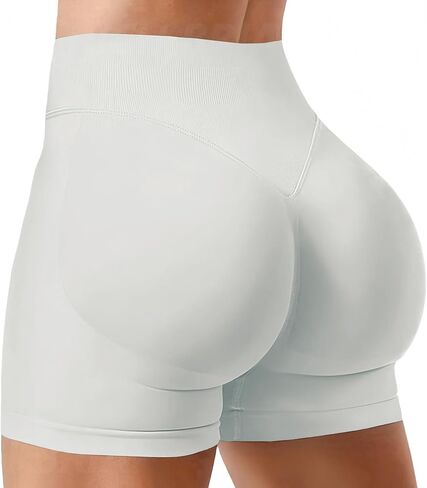 شورت نسائي للتمرين في صالة الألعاب الرياضية مقاس 4.5 بوصة شورت يوجا مخفي لرفع المؤخرة بدون خياطة للتحكم في البطن in Kuwait