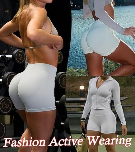 شورت نسائي للتمرين في صالة الألعاب الرياضية مقاس 4.5 بوصة شورت يوجا مخفي لرفع المؤخرة بدون خياطة للتحكم في البطن in Kuwait