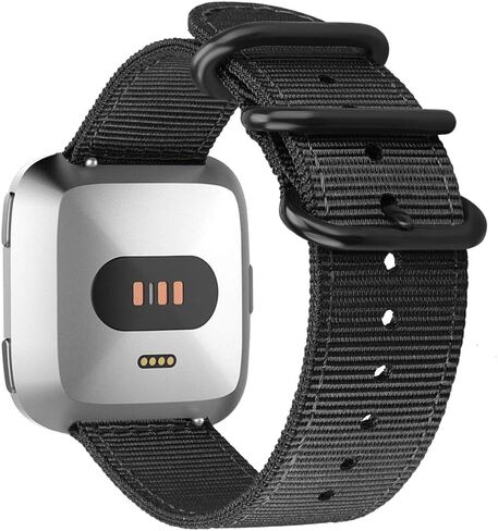 أساور FINTIE متوافقة مع إصدار Fitbit Versa 2/1 / Lite، ملحقات سوار معصم بديل من النايلون الناعم (ملونة) in Saudi Arabia