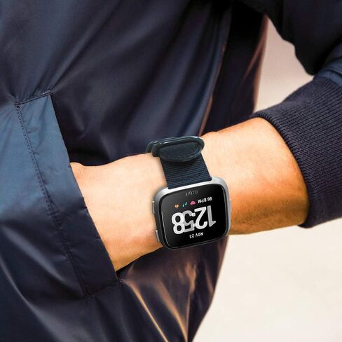أساور FINTIE متوافقة مع إصدار Fitbit Versa 2/1 / Lite، ملحقات سوار معصم بديل من النايلون الناعم (ملونة) in Saudi Arabia