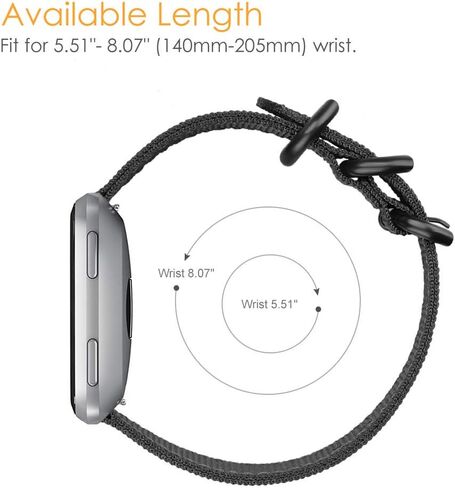 أساور FINTIE متوافقة مع إصدار Fitbit Versa 2/1 / Lite، ملحقات سوار معصم بديل من النايلون الناعم (ملونة) in Saudi Arabia