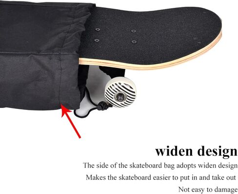 Skateboard Bag Backpack, 600D Oxford Longboard Carry Bag Skateboard Storage Shoulder Single Shoulder Foldable Travel Backpack for Standard Board in Saudi Arabia