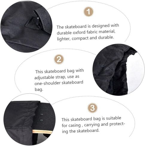 POPETPOP Portable Skateboard Bag Carrying Case for Drift Board Wear Resistant Single Shoulder Rucksack Lightweight and Durable Design for Skateboard in Saudi Arabia