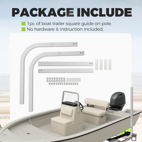 ECOTRIC 46" Boat Trailer Square Guide On Poles Aluminum Rustproof 1 1/2" Tubing Square for Ski Boats, Fishing Boats, Sailboat Trailers in Saudi Arabia