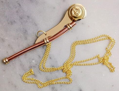 Nautical Solid Brass 5 Inch Boatswain Whistle Chain | Lightweight Portable Whistle Rustic Vintage |For Maritime Signals Communication Ships and Boats Home Decor Gift in Saudi Arabia